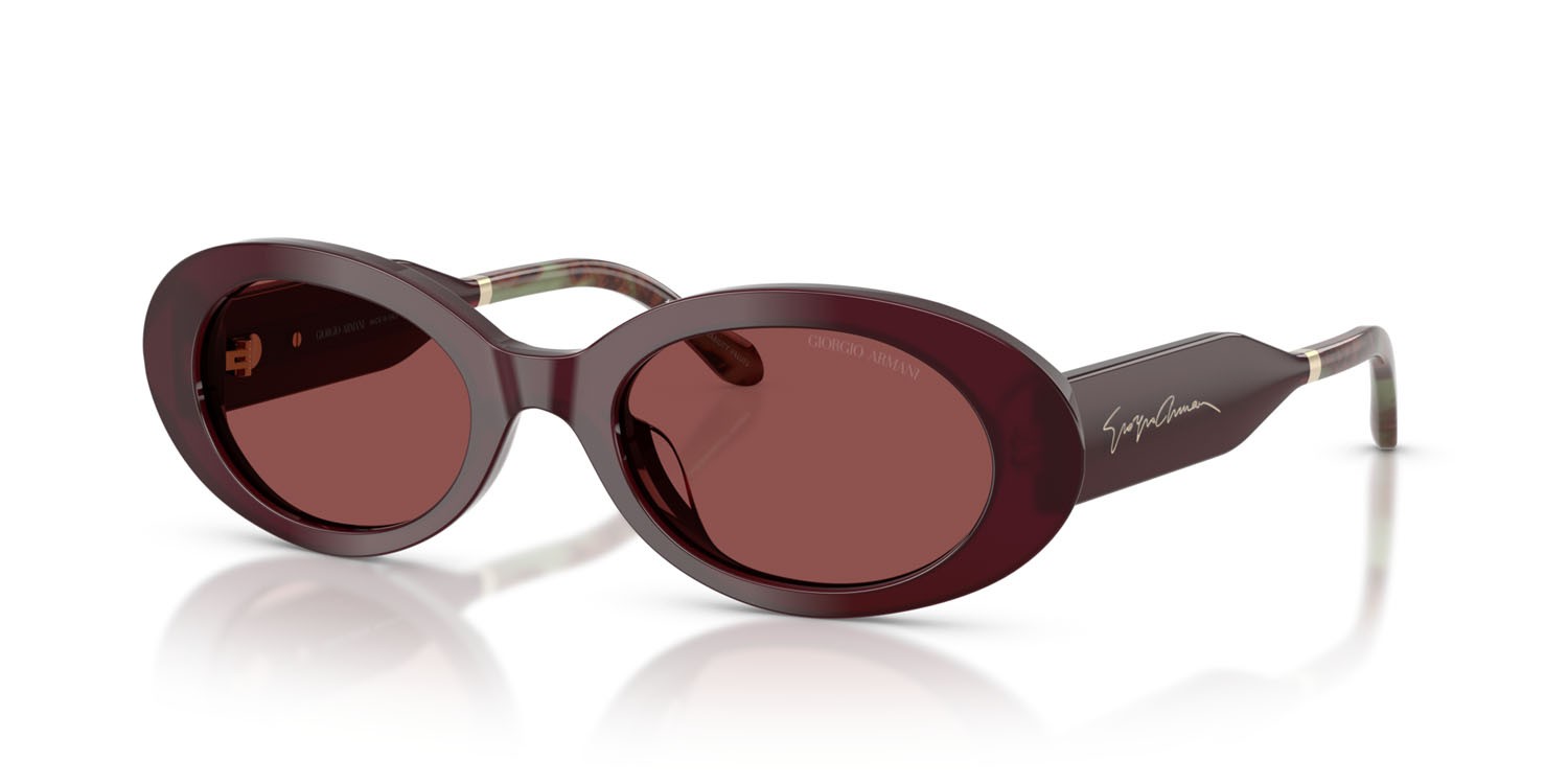 Sunglasses Giorgio Armani AR 8234U (622875) color viola shape oval lenses violetto scuro