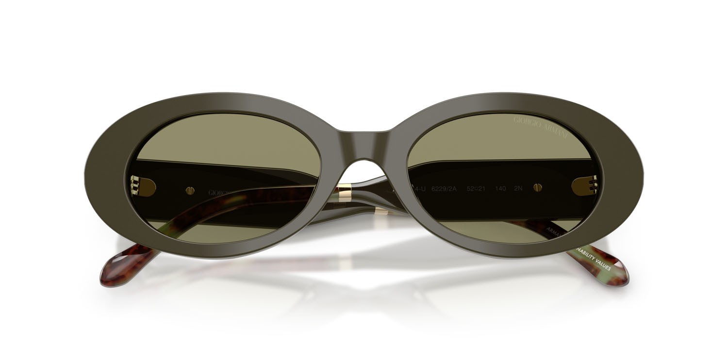 Sunglasses Giorgio Armani AR 8234U (62292A) color verde barca shape oval lenses verde