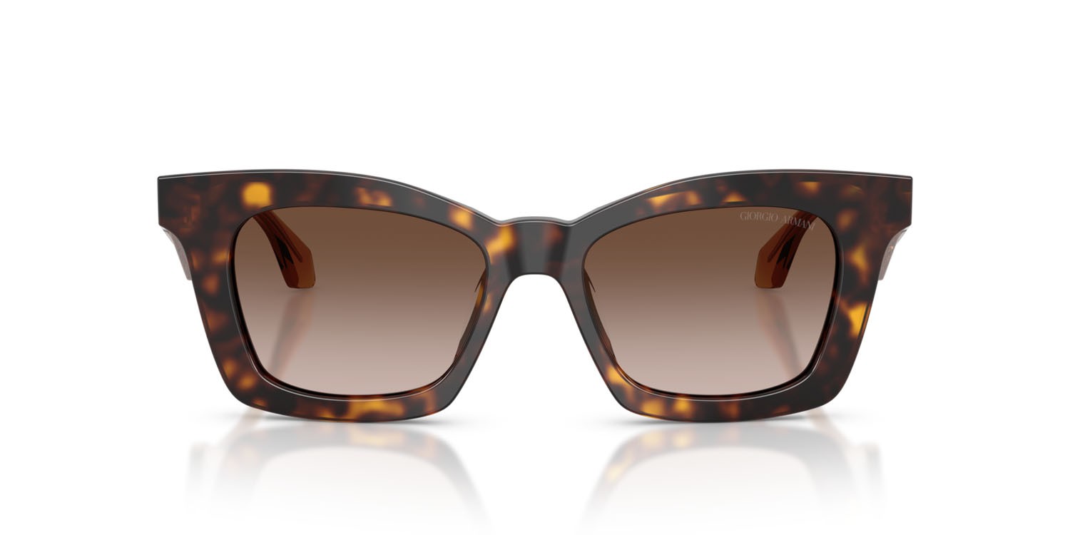 Sunglasses Giorgio Armani AR 8235U (502613) color havana shape butterfly lenses marrone sfumato
