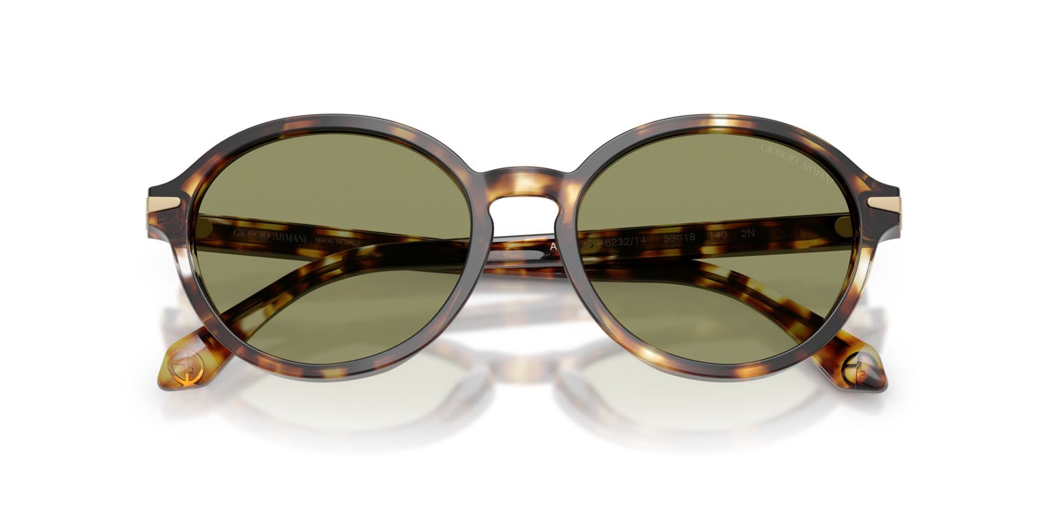 Sunglasses Giorgio Armani AR 8237 (623214) color avana giallo shape oval lenses verde