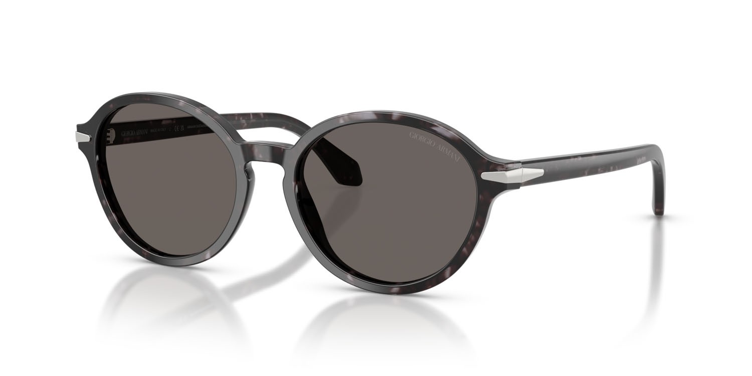 Sunglasses Giorgio Armani AR 8237 (6236B1) color havana grigio shape oval lenses grigio scuro