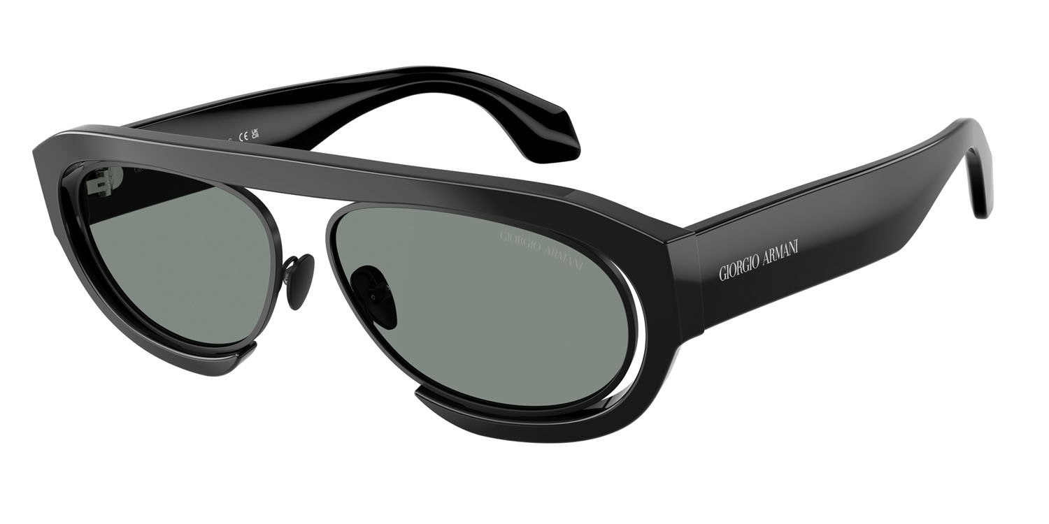Sunglasses Giorgio Armani AR 8239 (5001/1) color nero shape oval lenses grigio