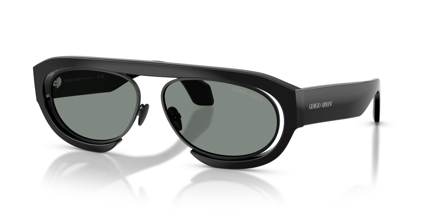 Sunglasses Giorgio Armani AR 8239 (5001/1) color nero shape oval lenses grigio