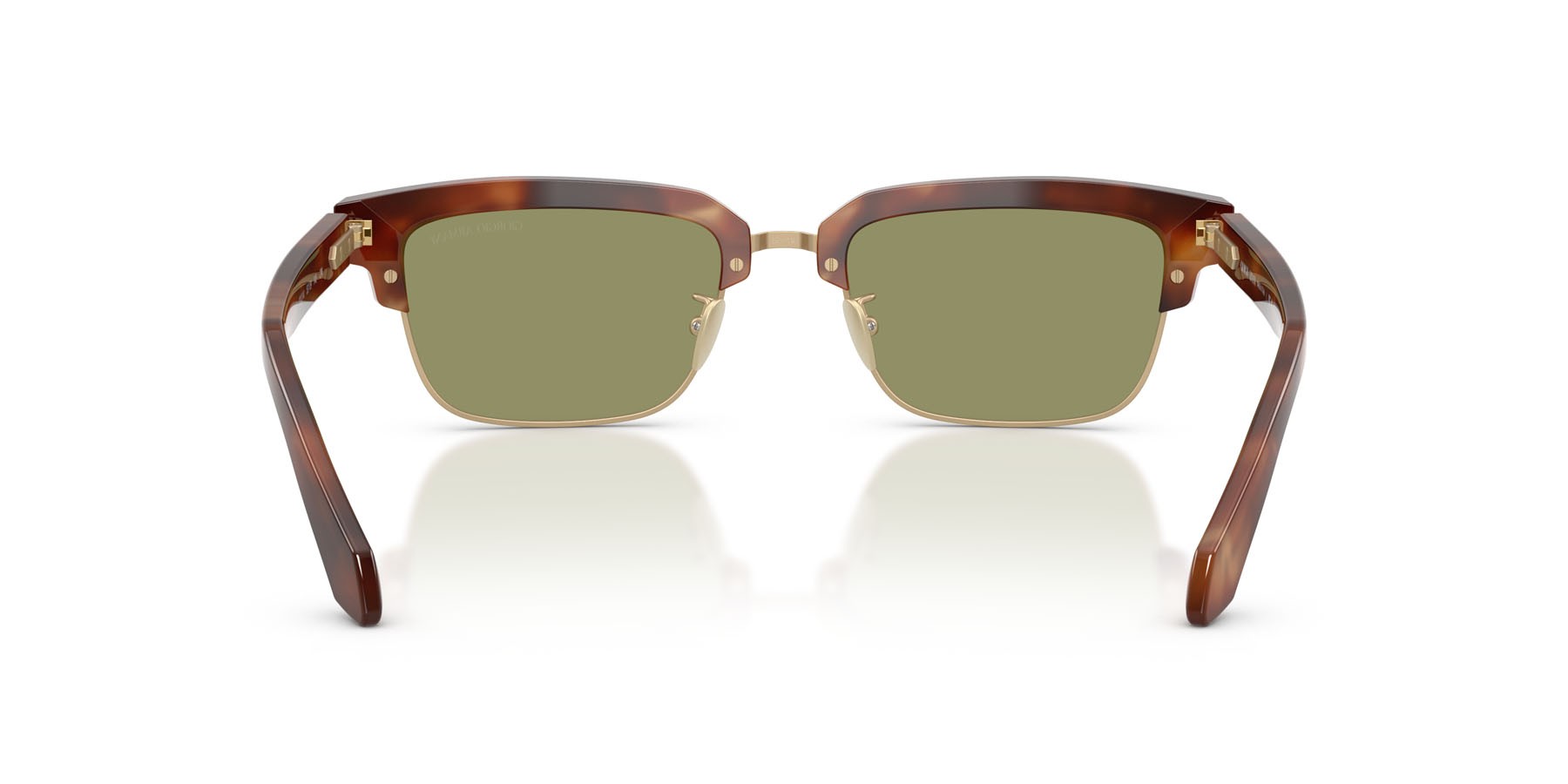Sunglasses Giorgio Armani AR 8243 (630214) color havana marrone shape rectangle lenses verde