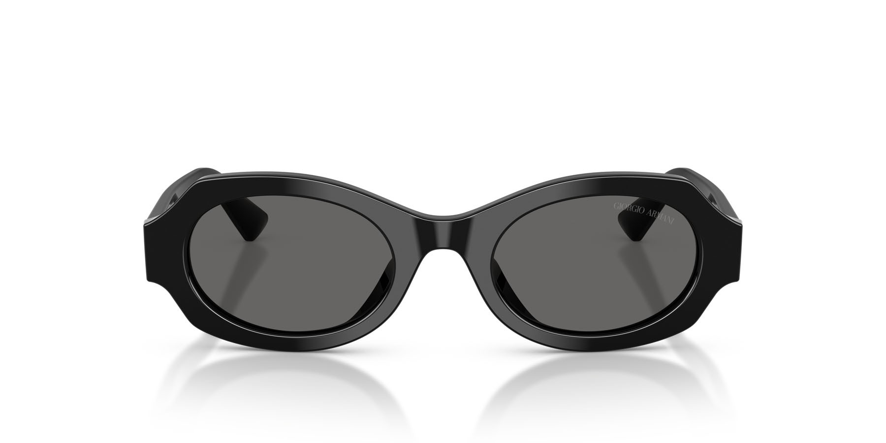 Sunglasses Giorgio Armani AR 8245HU (587587) color nero shape irregular lenses grigio