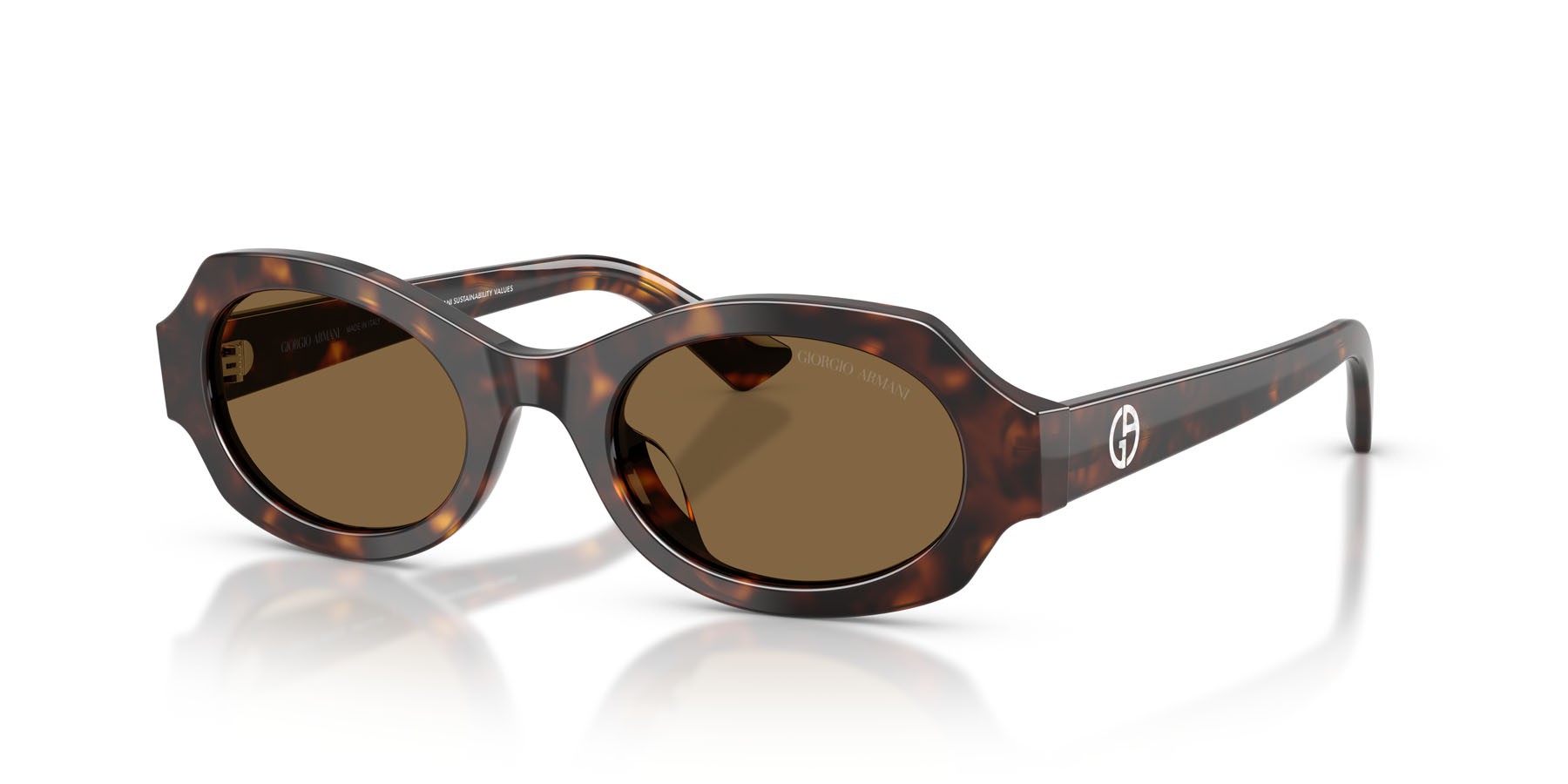 Sunglasses Giorgio Armani AR 8245HU (587973) color havana shape irregular lenses marrone