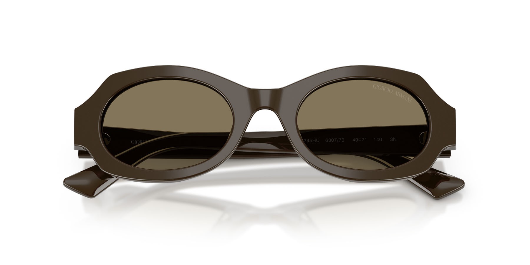 Sunglasses Giorgio Armani AR 8245HU (630773) color marrone shape irregular lenses marrone chiaro