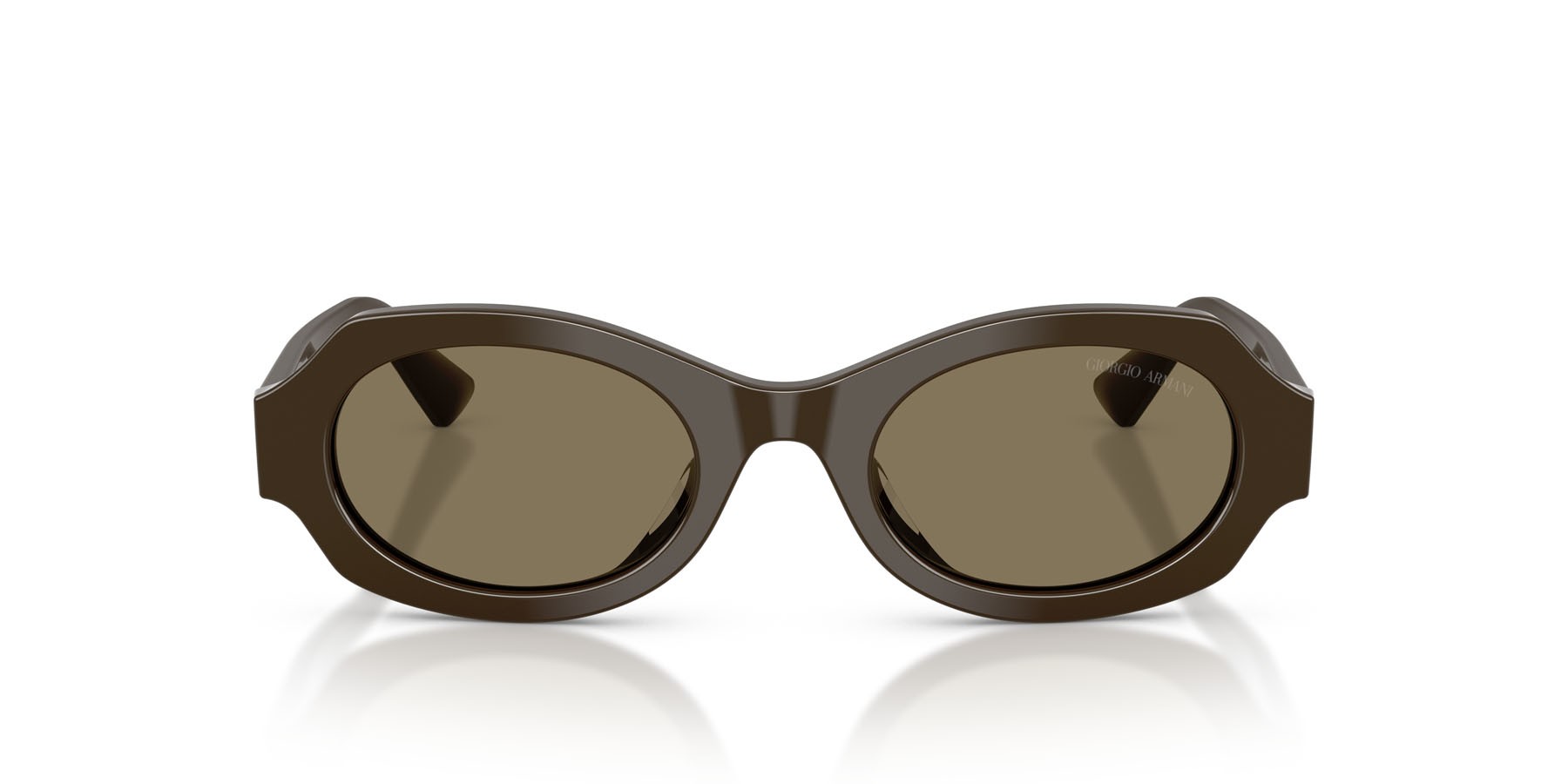 Sunglasses Giorgio Armani AR 8245HU (630773) color marrone shape irregular lenses marrone chiaro