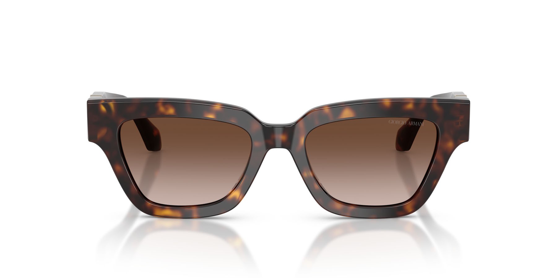 Occhiali da sole Giorgio Armani AR 8246U (587913) colore havana forma cat eye lenti marrone sfumato