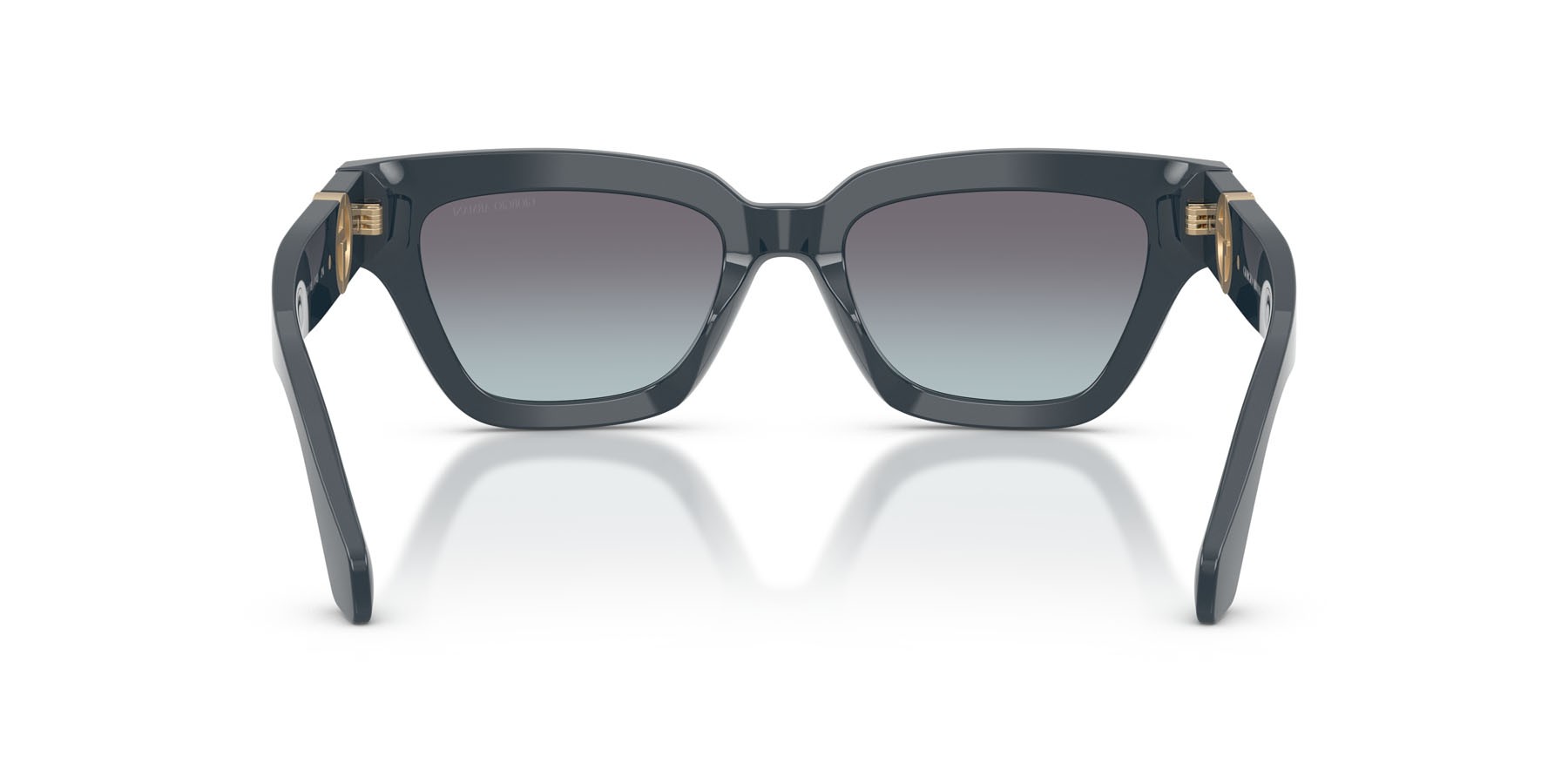 Sunglasses Giorgio Armani AR 8246U (630919) color blu polvere shape cat eye lenses blu sfumato