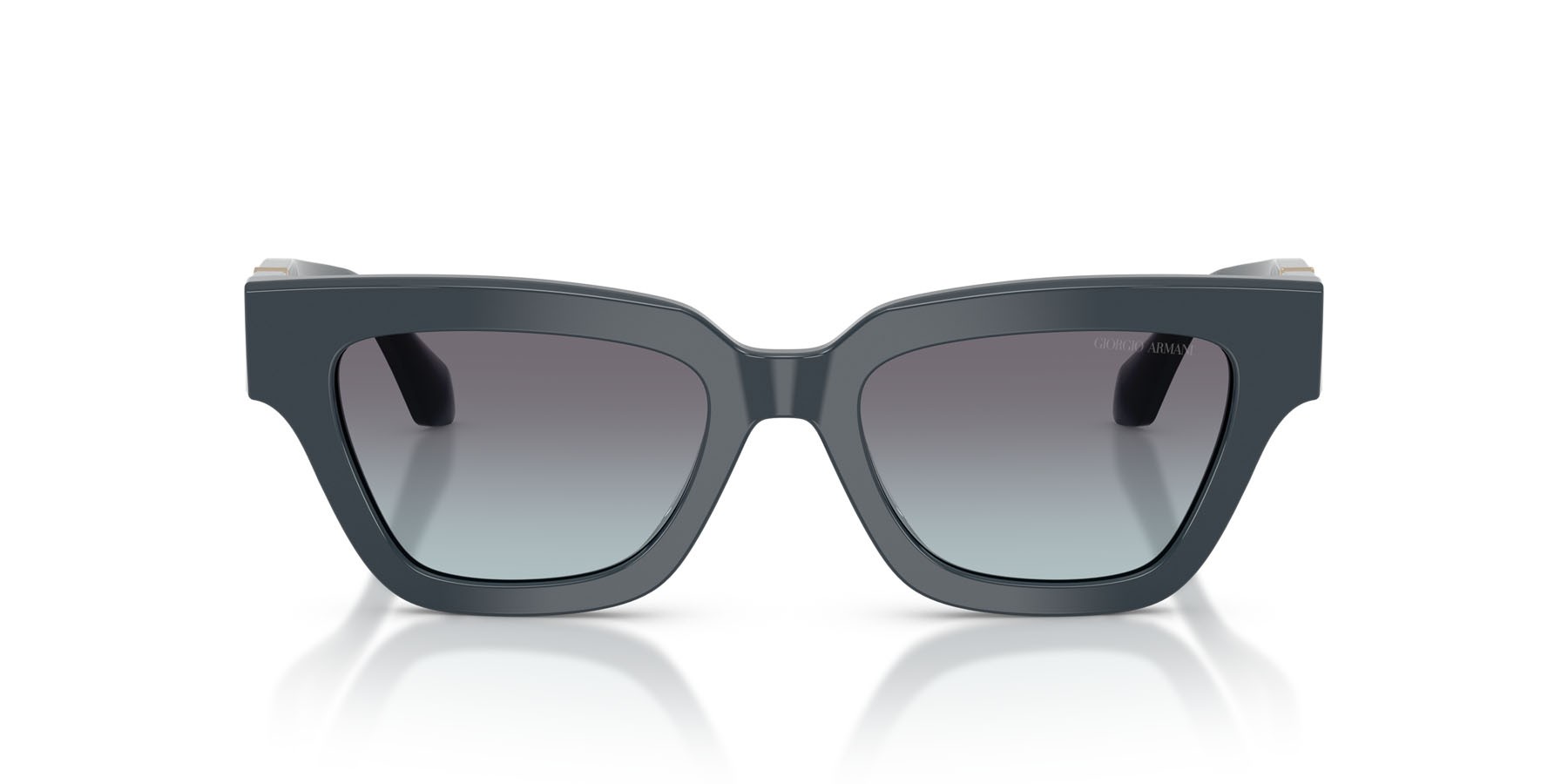 Sunglasses Giorgio Armani AR 8246U (630919) color blu polvere shape cat eye lenses blu sfumato