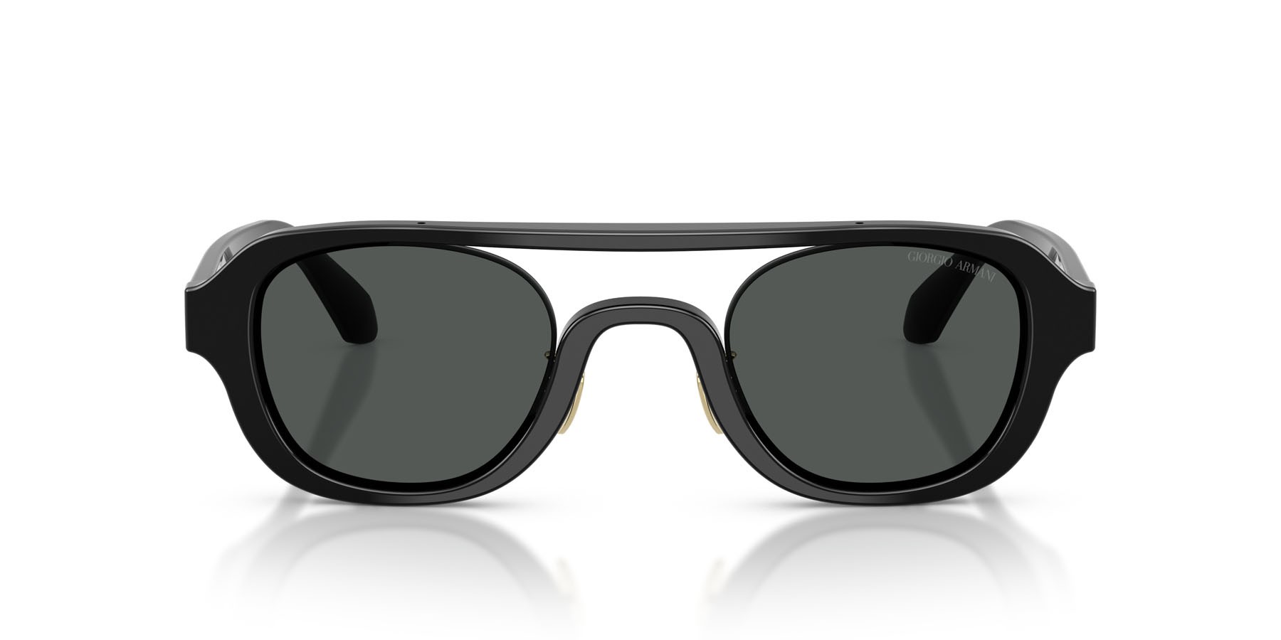 Occhiali da sole Giorgio Armani AR 8247 (500187) colore nero forma irregolare lenti grigio scuro