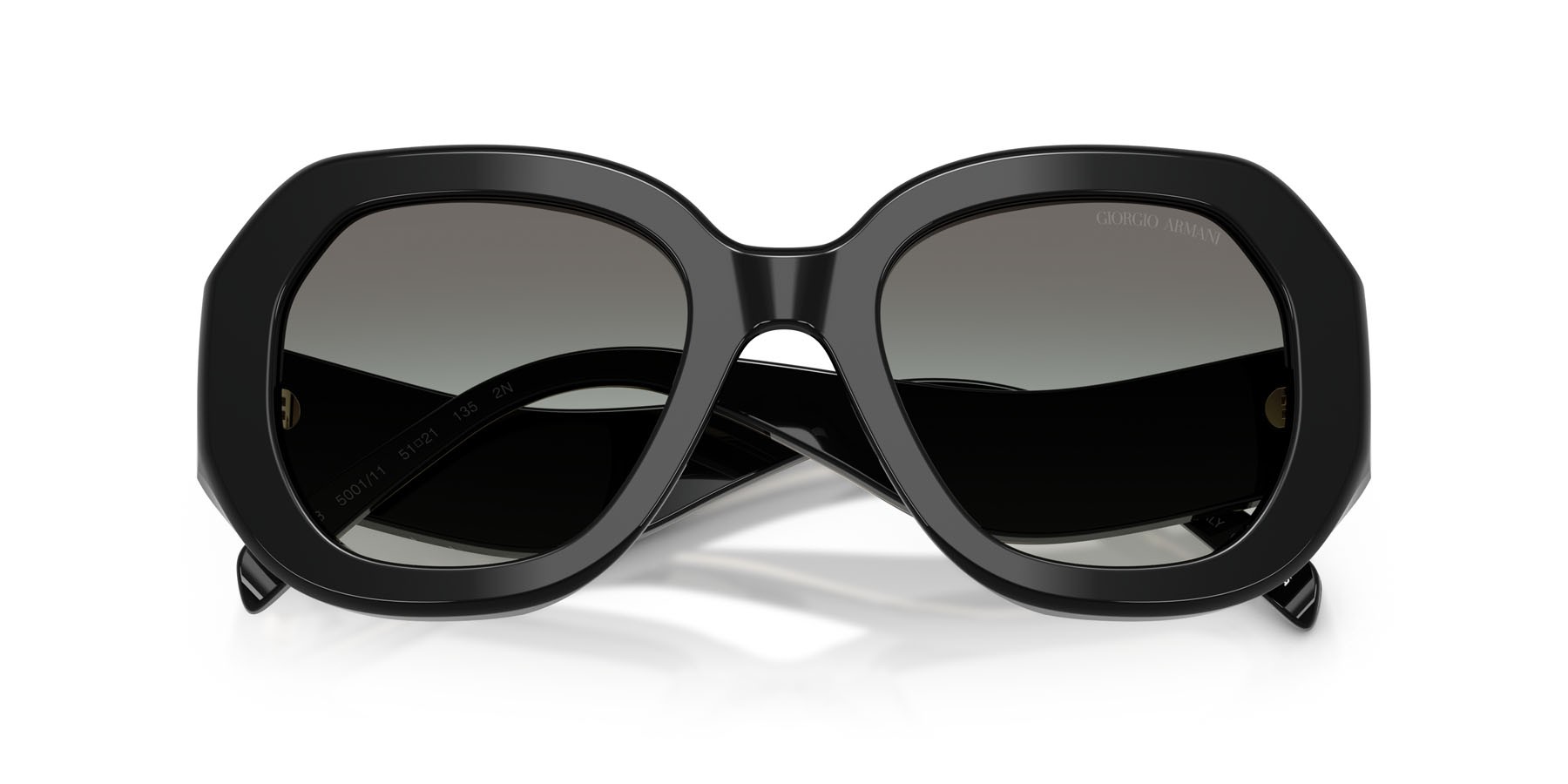 Sunglasses Giorgio Armani AR 8248 (500111) color nero shape square lenses sfumato grigio