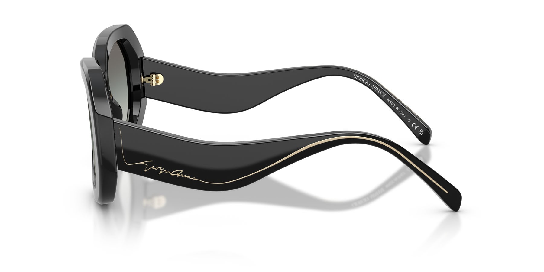 Sunglasses Giorgio Armani AR 8248 (500111) color nero shape square lenses sfumato grigio