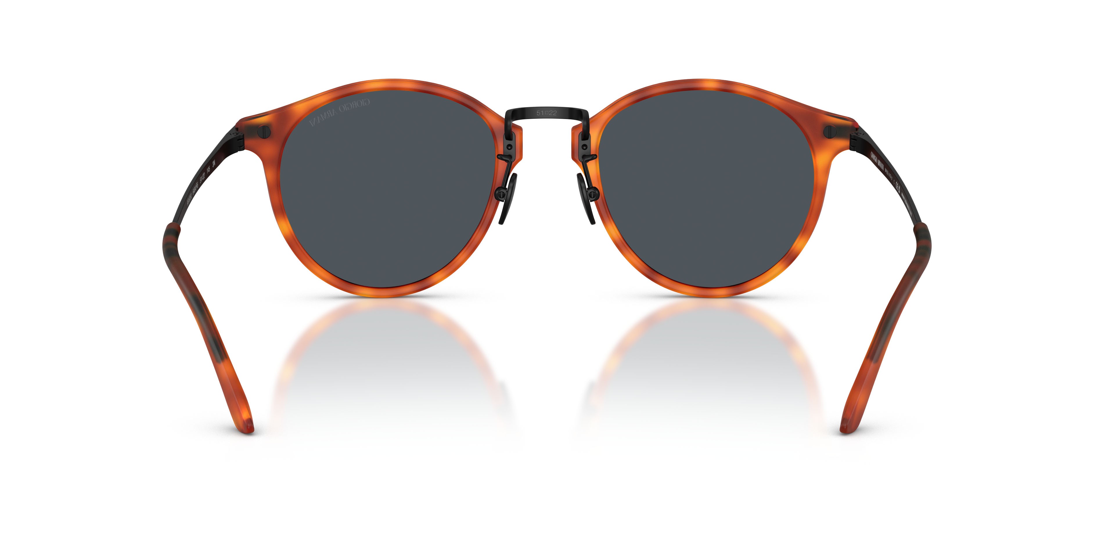 Occhiali da sole Giorgio Armani AR 8250 (6404R5) colore marrone tartarugato forma pantos lenti blu