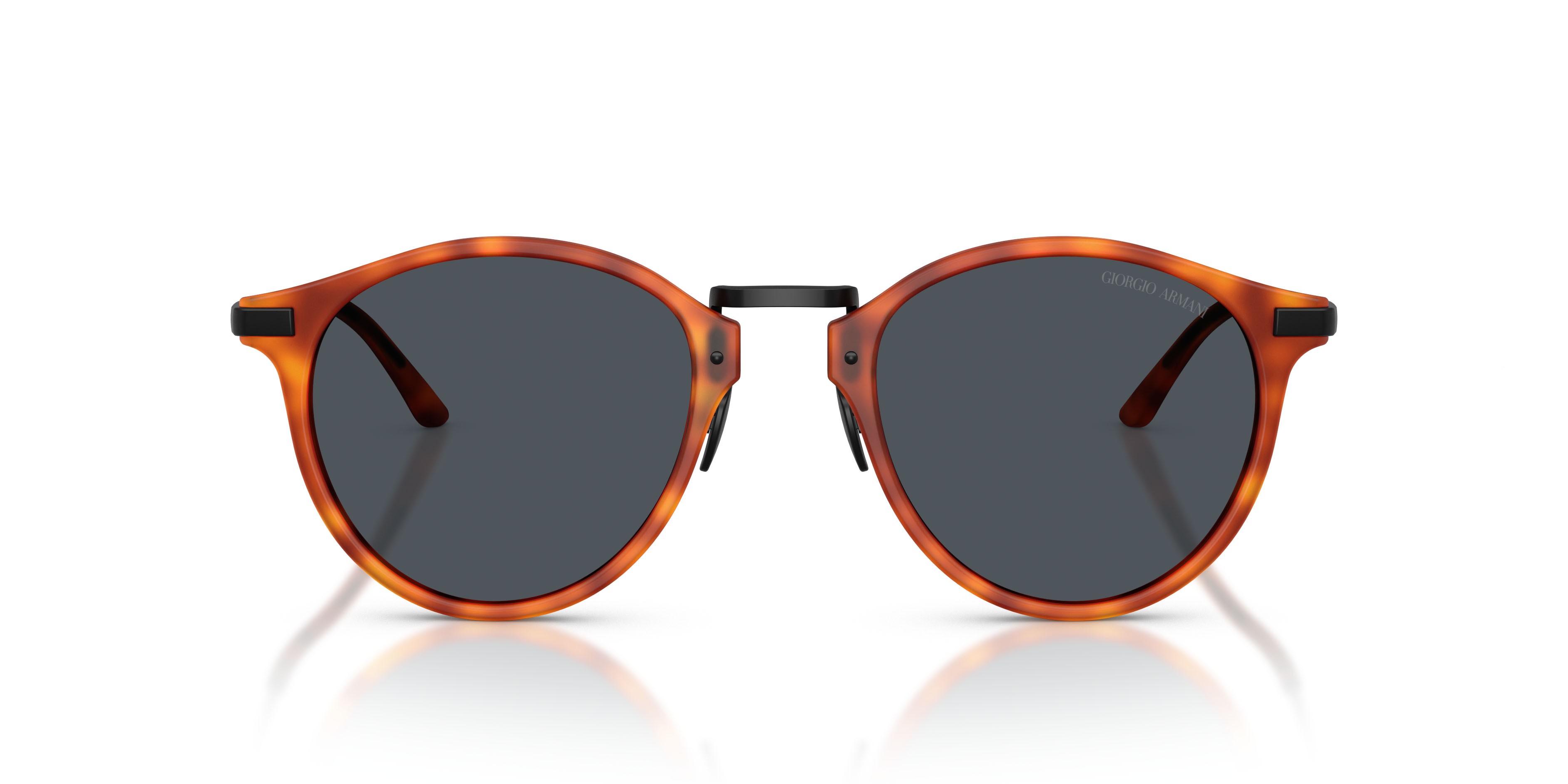 Occhiali da sole Giorgio Armani AR 8250 (6404R5) colore marrone tartarugato forma pantos lenti blu