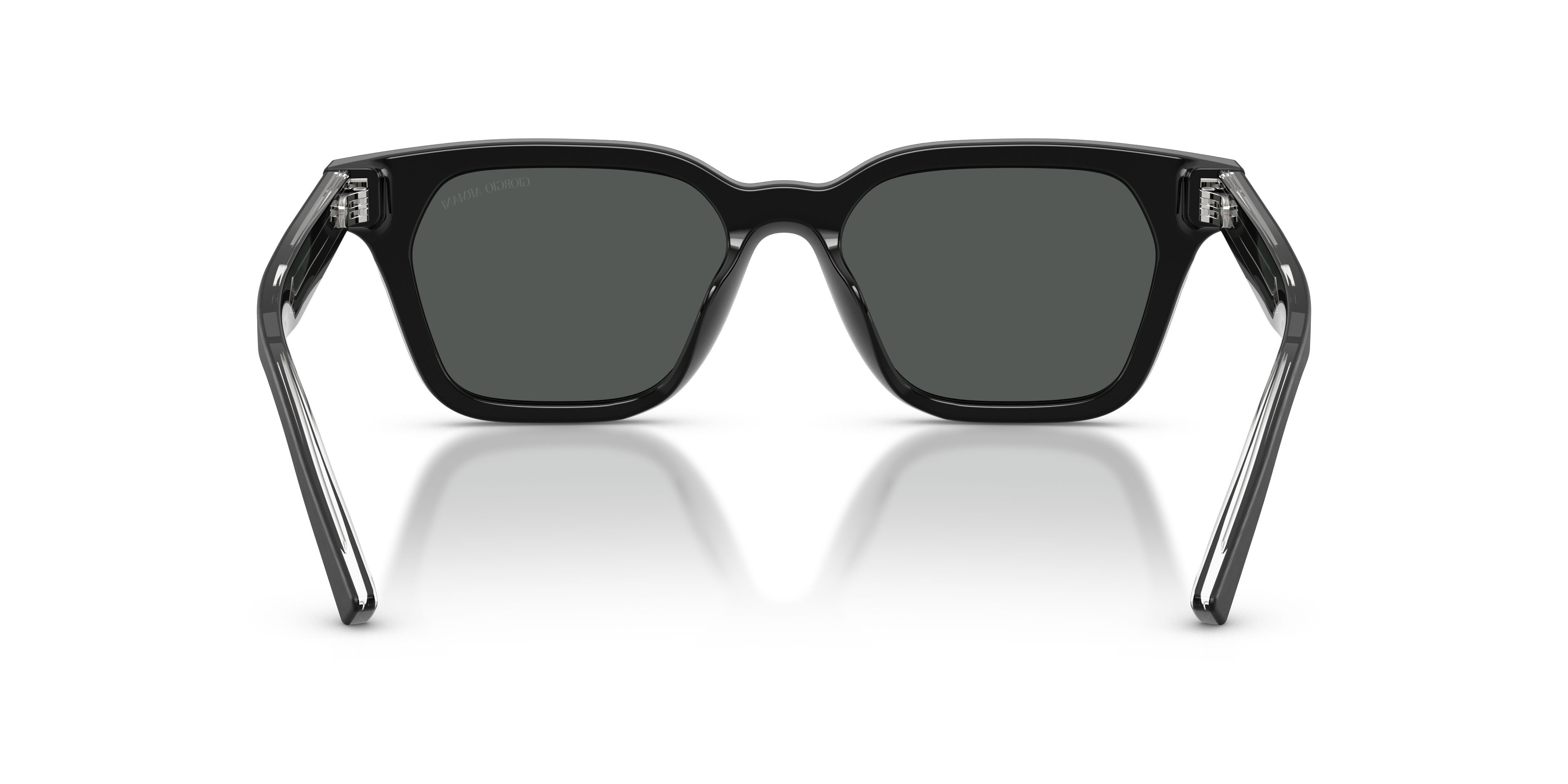 Occhiali da sole Giorgio Armani AR 8251U (500987) colore nero spazzolato forma quadrato lenti grigio scuro