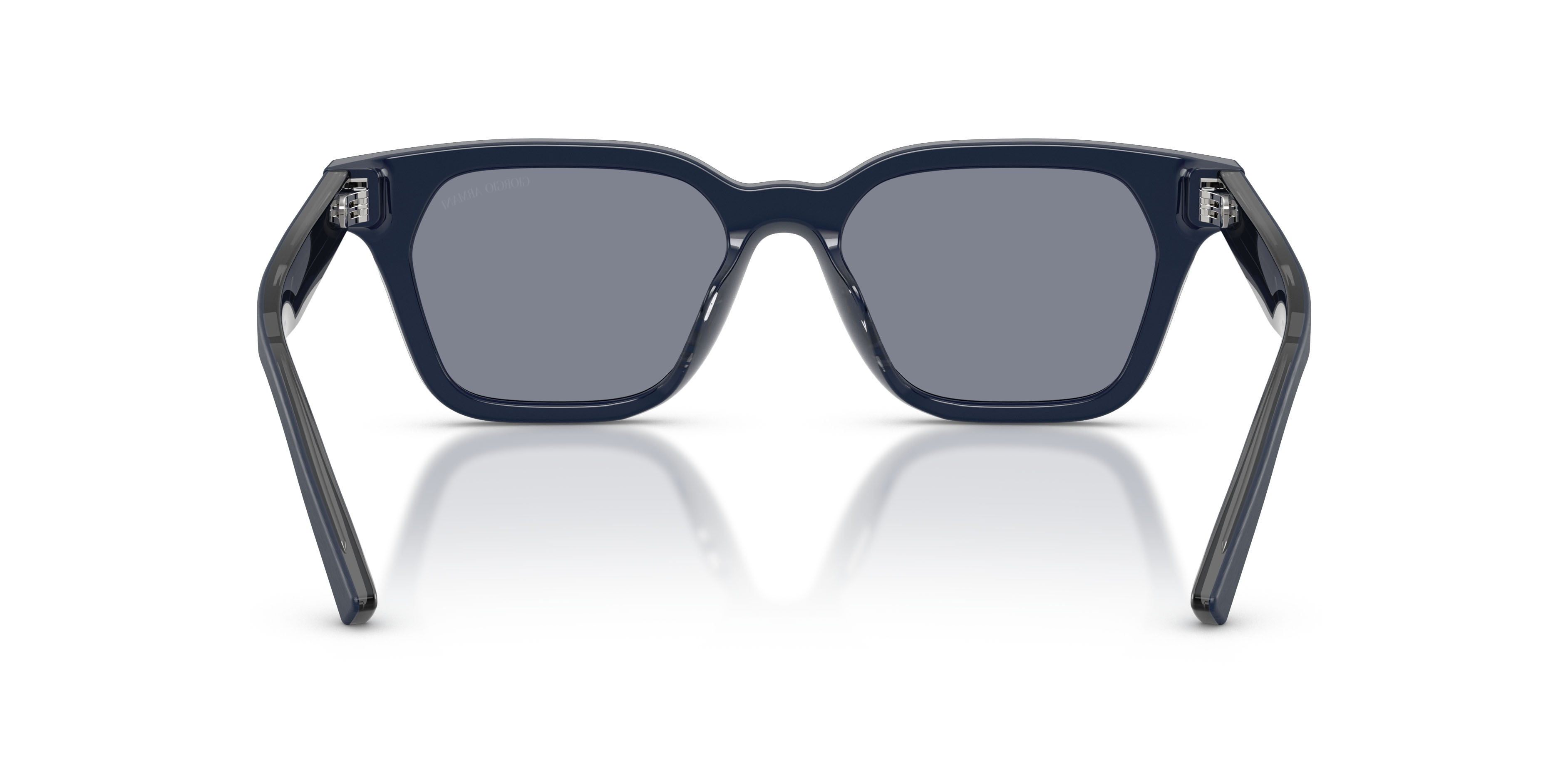 Occhiali da sole Giorgio Armani AR 8251U (603919) colore blu spazzolato forma quadrato lenti blu