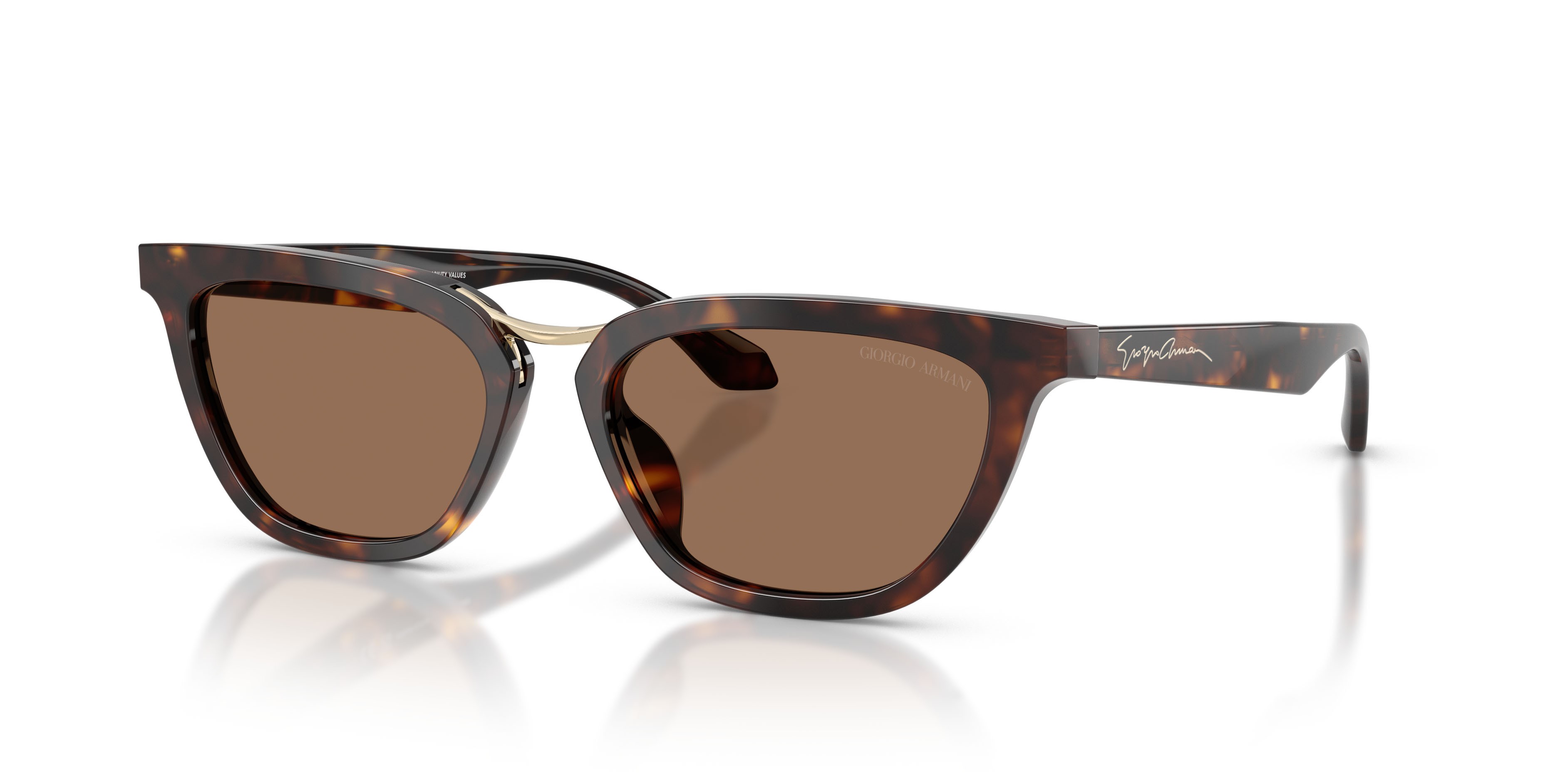 Sunglasses Giorgio Armani AR 8253U (612473) color havana shape butterfly lenses marrone scuro