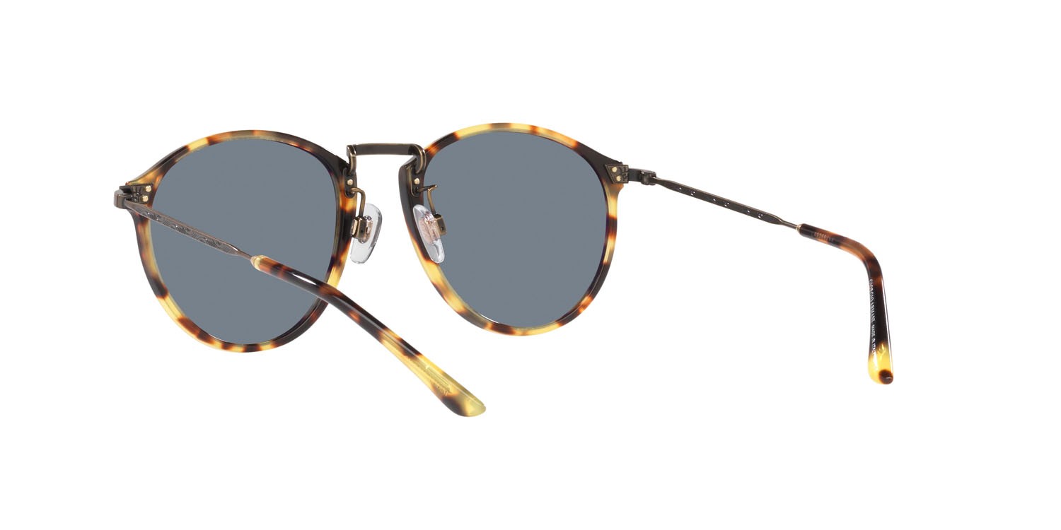 Sonnenbrillen Giorgio Armani AR 318SM (583956) farbe havana chiaro form pantos gläser azzurro