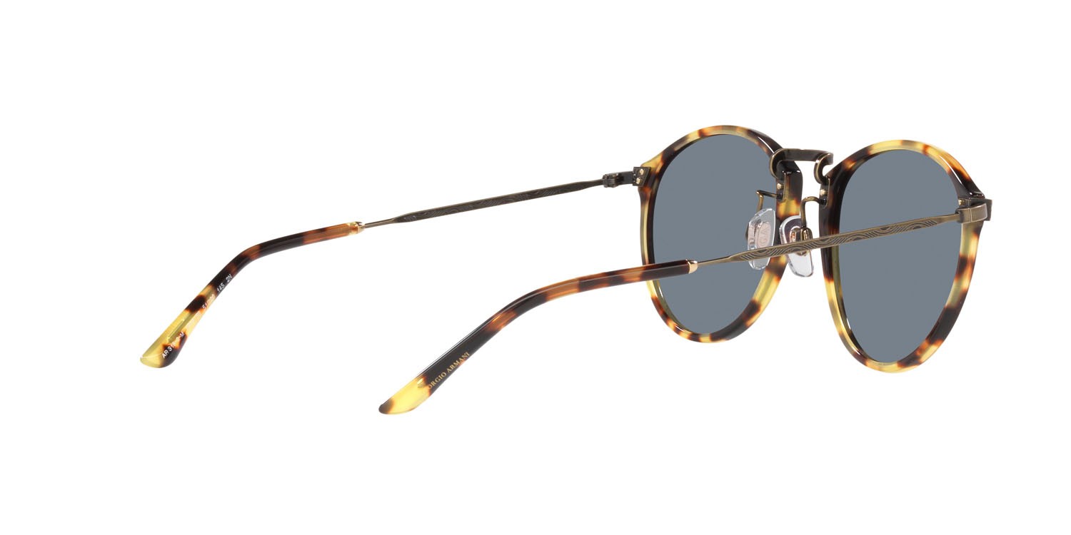 Sonnenbrillen Giorgio Armani AR 318SM (583956) farbe havana chiaro form pantos gläser azzurro