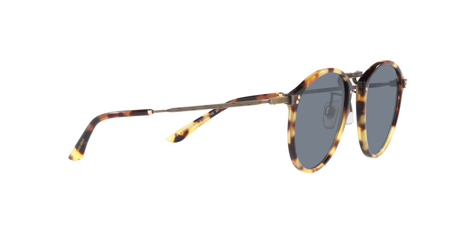 Sonnenbrillen Giorgio Armani AR 318SM (583956) farbe havana chiaro form pantos gläser azzurro