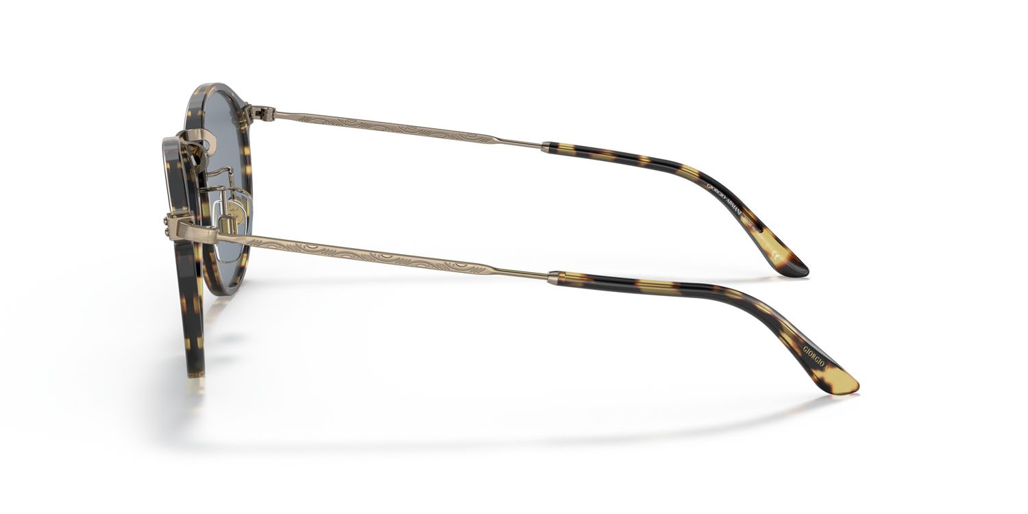 Sonnenbrillen Giorgio Armani AR 318SM (583956) farbe havana chiaro form pantos gläser azzurro