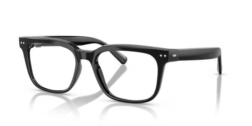 Occhiali da sole Nuance Audio Square 54 AW 5001 (04) colore nero lucido forma quadrato lenti da trasparente a grigio