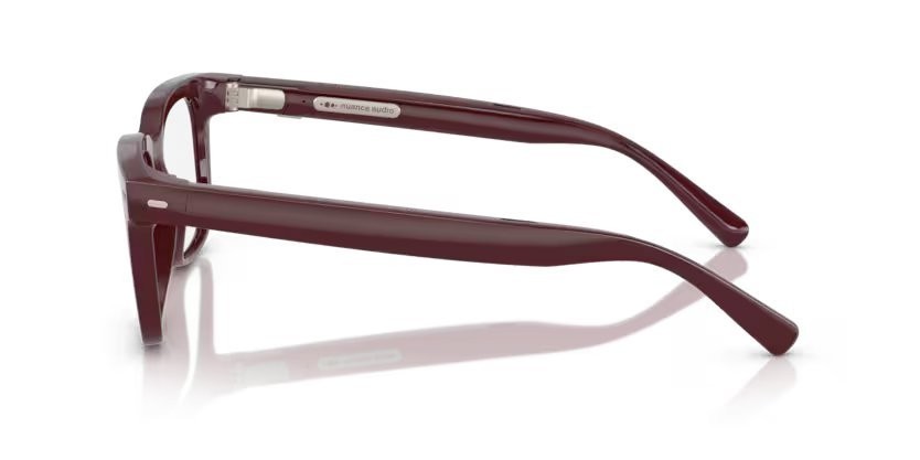Occhiali da sole Nuance Audio Square 54 AW 5001 (05) colore bordeaux brillante forma quadrato lenti da trasparente a verde smeraldo