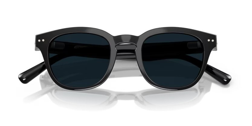Occhiali da sole Nuance Audio Panthos 48 AW 5002 (04) colore nero lucido forma pantos lenti da trasparente a grigio