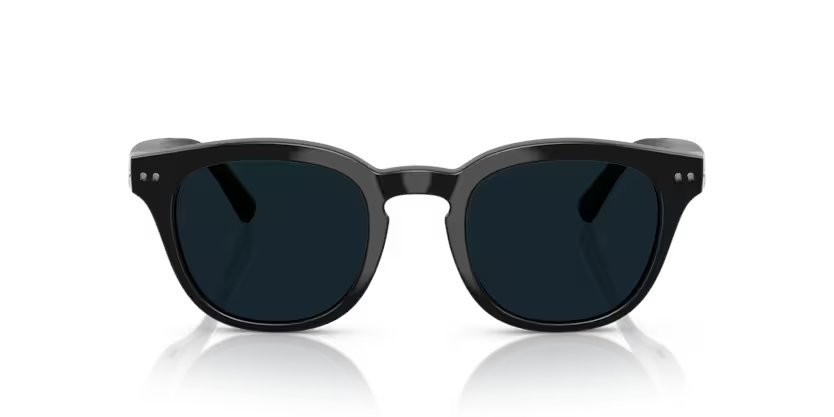 Occhiali da sole Nuance Audio Panthos 48 AW 5002 (04) colore nero lucido forma pantos lenti da trasparente a grigio
