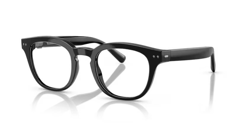 Occhiali da sole Nuance Audio Panthos 48 AW 5002 (04) colore nero lucido forma pantos lenti da trasparente a grigio