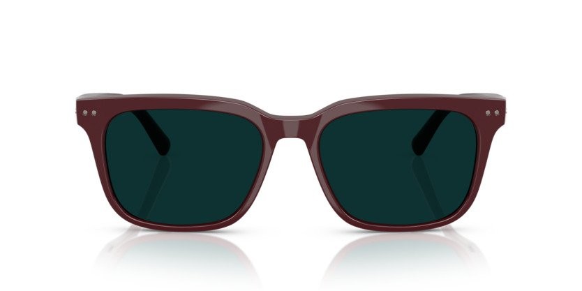 Occhiali da sole Nuance Audio Square 56 AW 5004 (05) colore bordeaux brillante forma quadrato lenti smeraldo