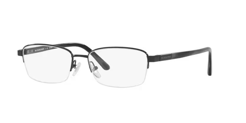 Occhiali da vista Burberry BE 1288TD (1091) colore grigio scuro forma quadrato lenti lente demo