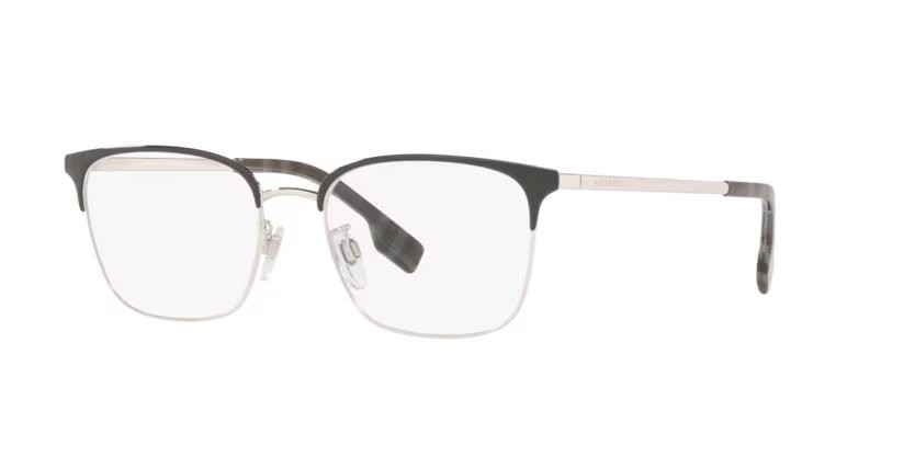Occhiali da vista Burberry BE 1338D (1005) colore grigio/argento forma quadrato lenti lente demo