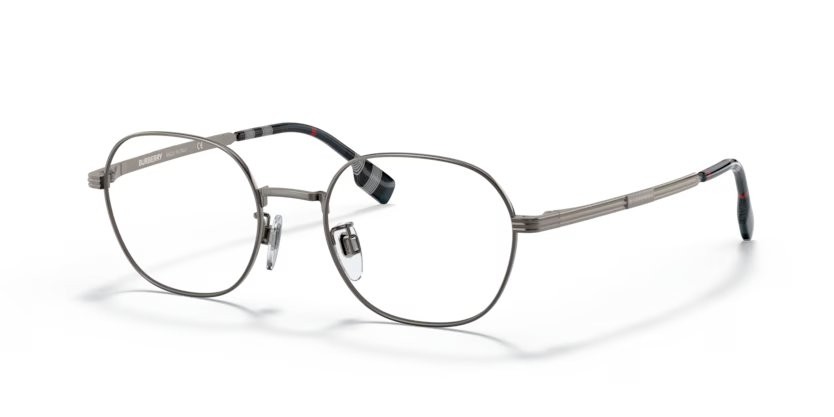 Brillen Burberry BE 1369TD (1003) farbe gunmetal form oval gläser lente demo