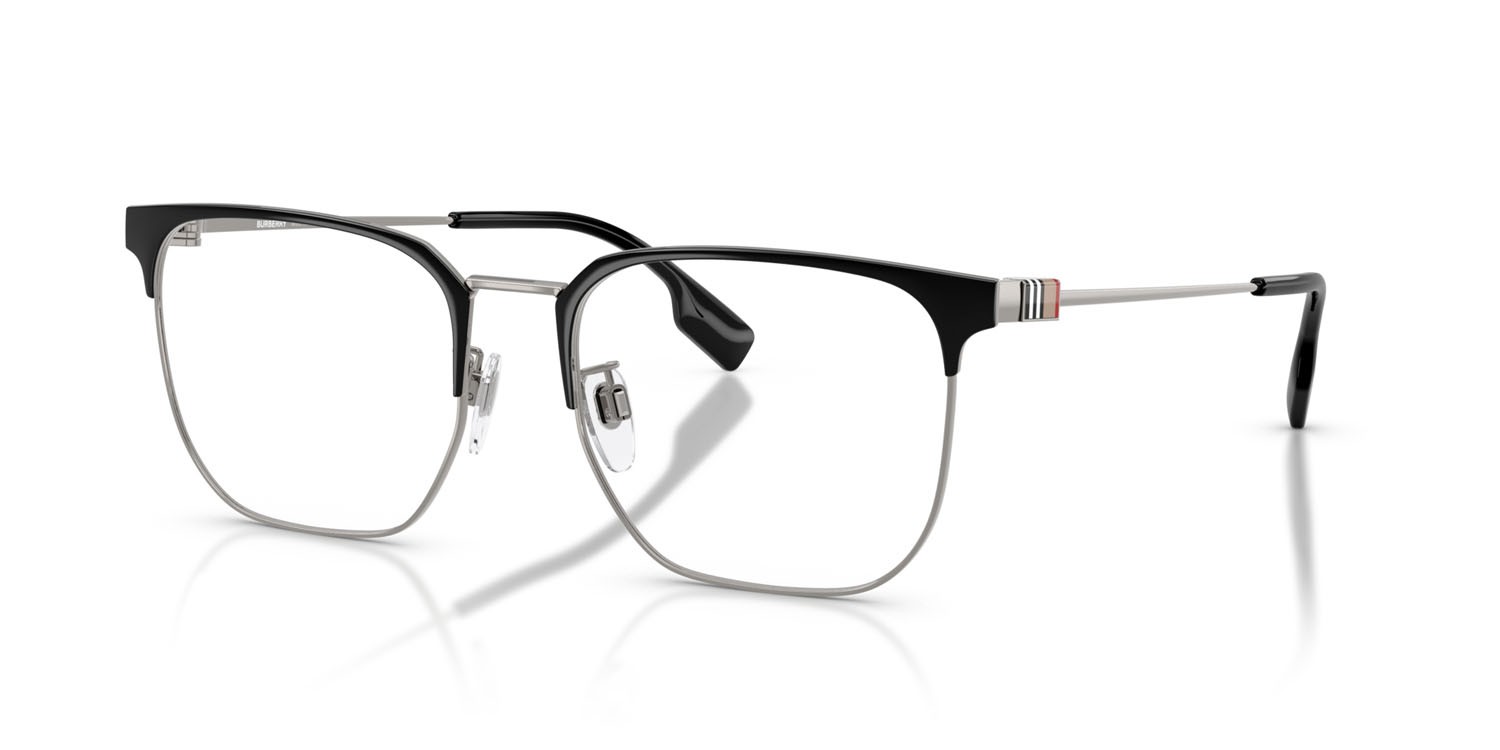 Occhiali da vista Burberry BE 1383D (1335) colore gunmetal/nero forma quadrato lenti lente demo