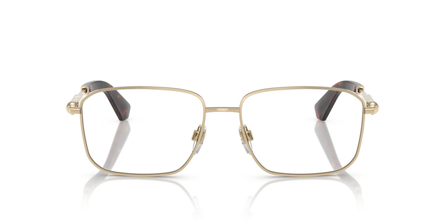 Occhiali da vista Burberry BE 1389 (1109) colore oro chiaro forma rettangolare lenti lente demo