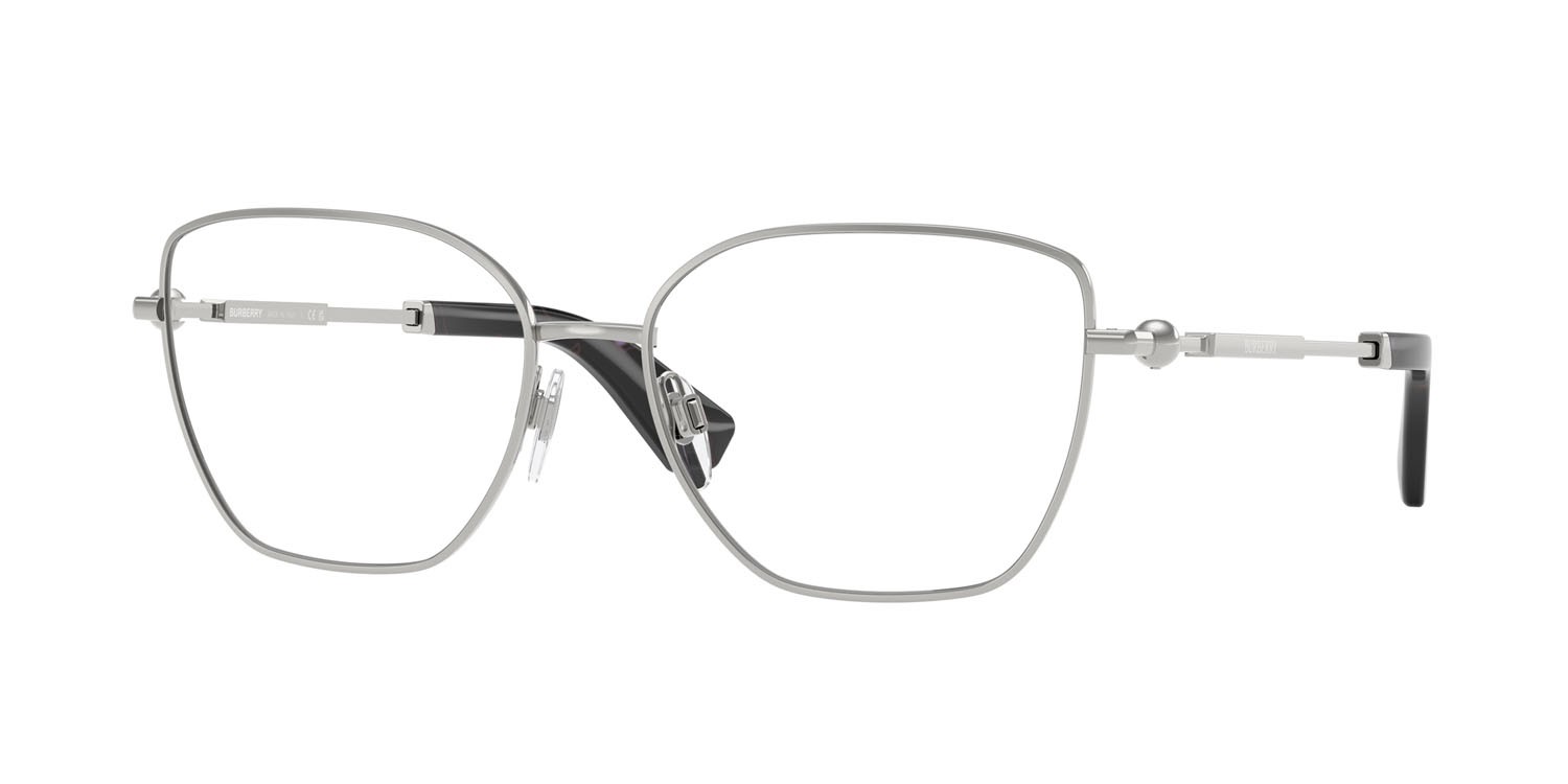 Occhiali da vista Burberry BE 1390 (1005) colore argento forma cat eye lenti lente demo