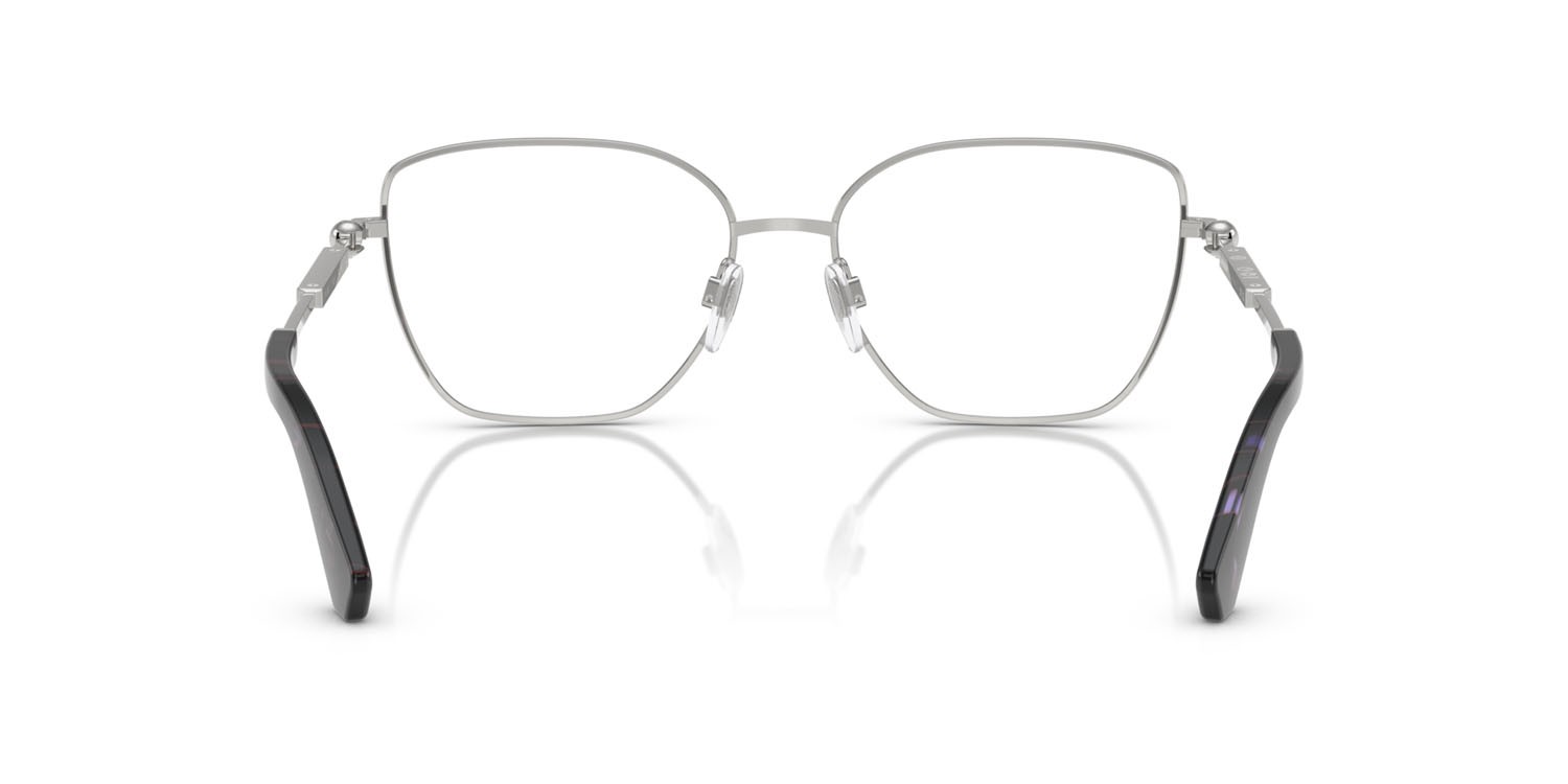 Occhiali da vista Burberry BE 1390 (1005) colore argento forma cat eye lenti lente demo