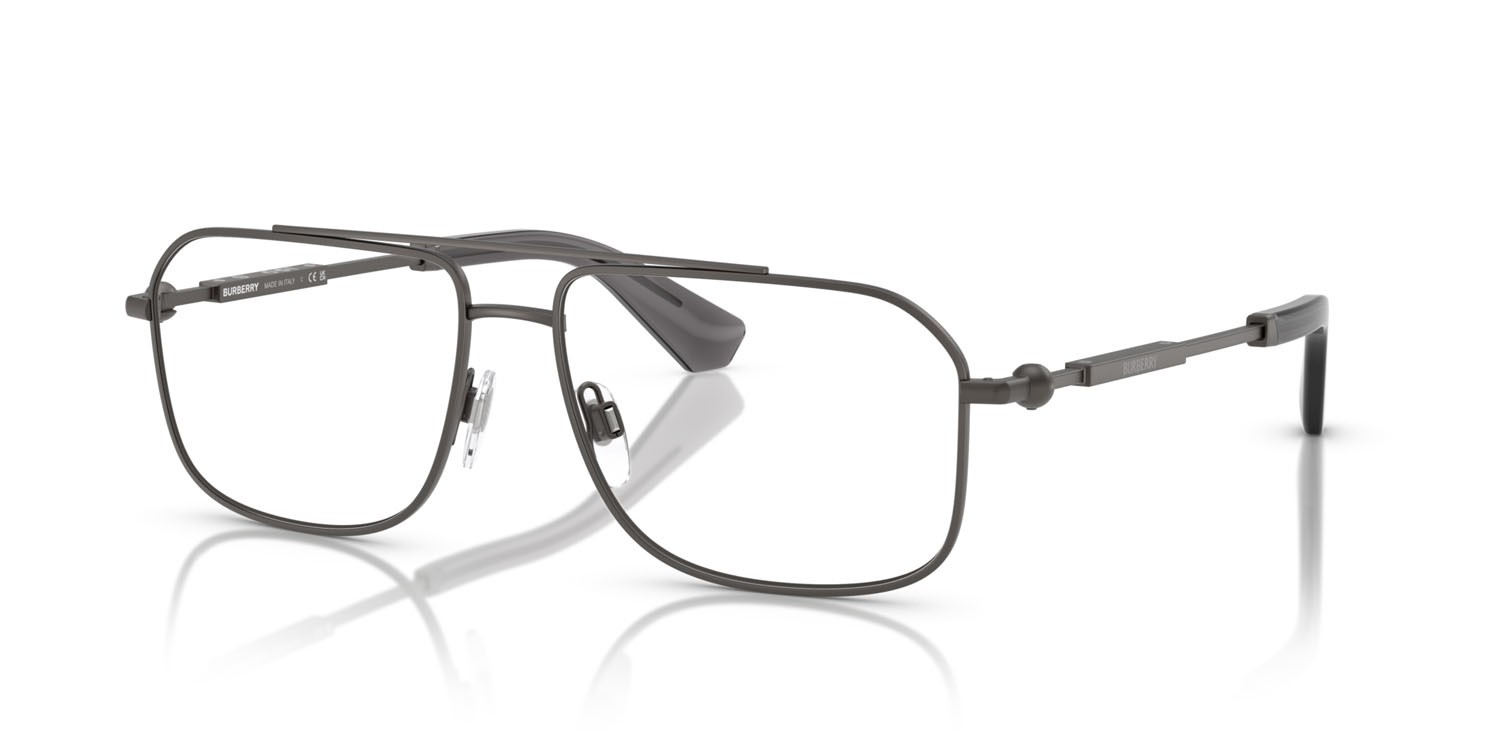 Occhiali da vista Burberry BE 1391 (1316) colore grigio forma rettangolare lenti lente demo