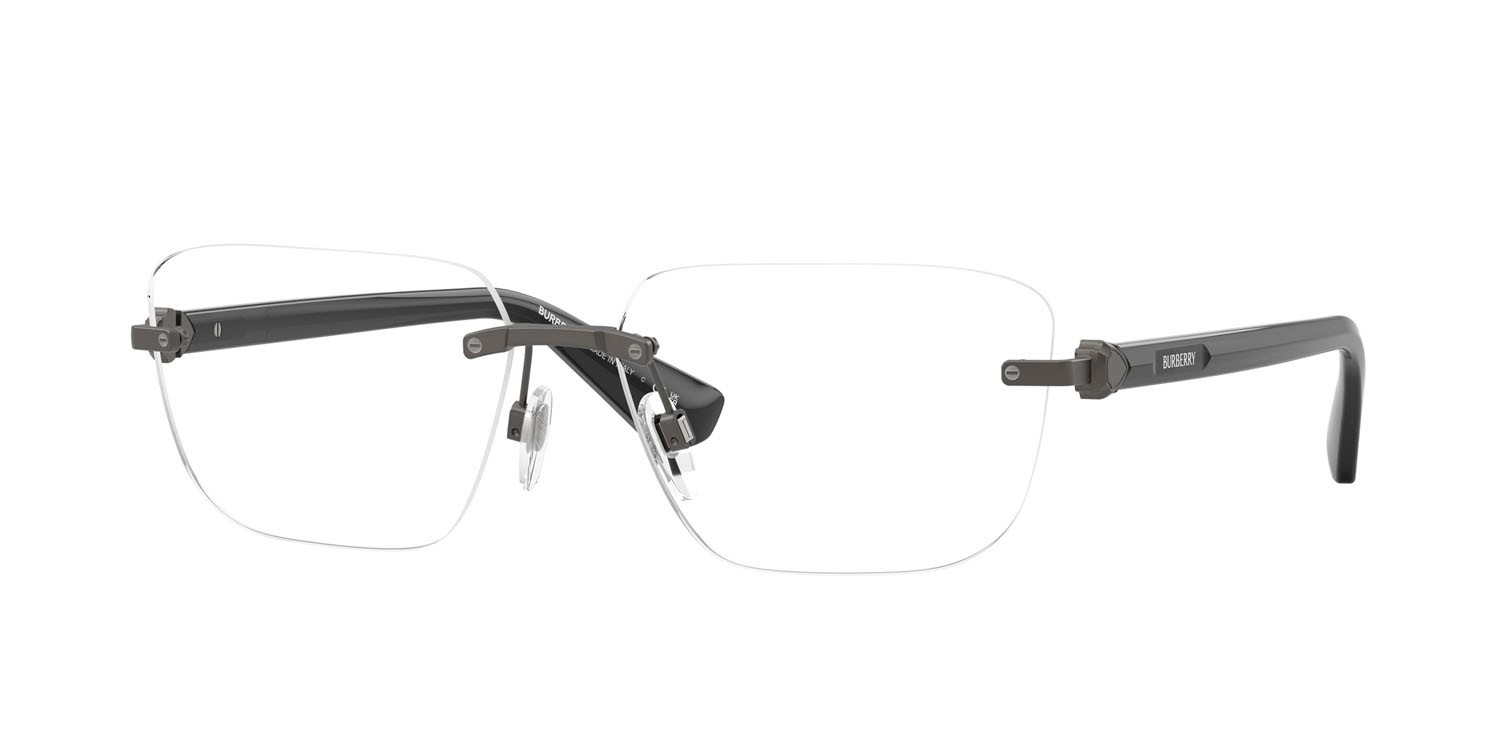 Occhiali da vista Burberry BE 1392 (1316) colore grigio opaco forma rettangolare lenti lente demo