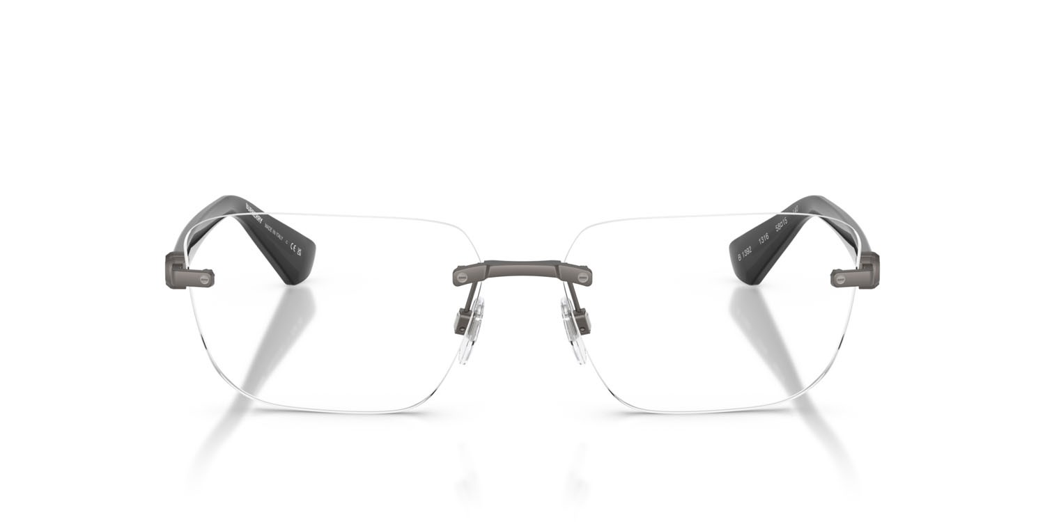 Occhiali da vista Burberry BE 1392 (1316) colore grigio opaco forma rettangolare lenti lente demo