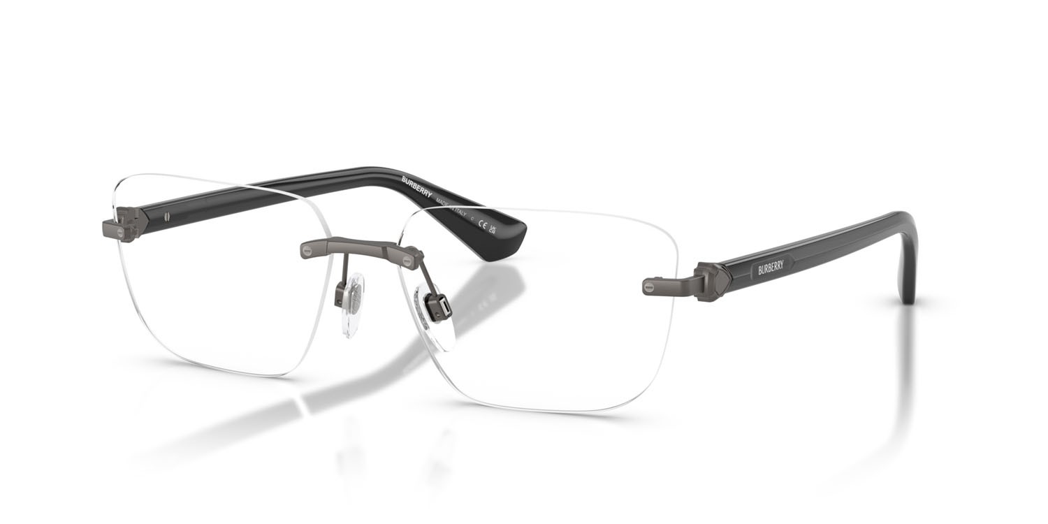 Occhiali da vista Burberry BE 1392 (1316) colore grigio opaco forma rettangolare lenti lente demo