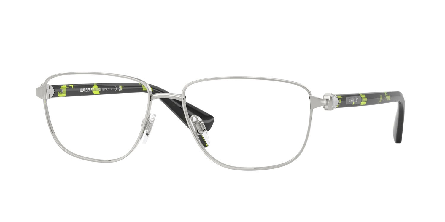 Occhiali da vista Burberry BE 1393 (1005) colore argento forma rettangolare lenti lente demo