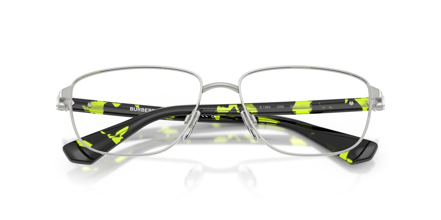 Occhiali da vista Burberry BE 1393 (1005) colore argento forma rettangolare lenti lente demo