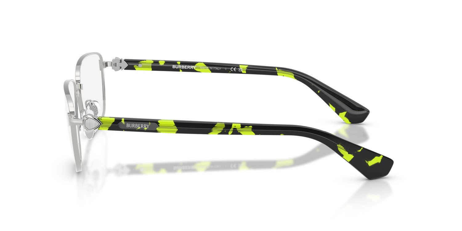 Occhiali da vista Burberry BE 1393 (1005) colore argento forma rettangolare lenti lente demo