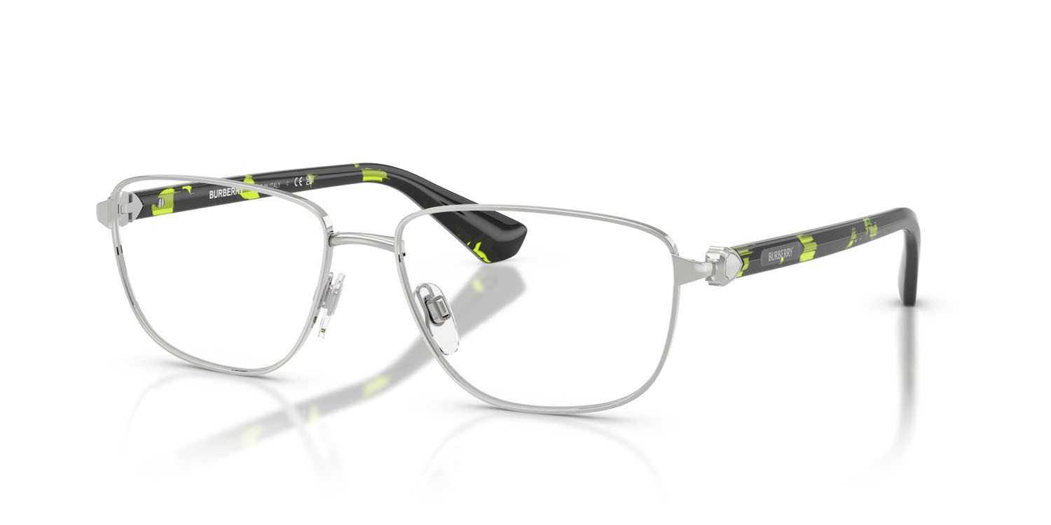 Occhiali da vista Burberry BE 1393 (1005) colore argento forma rettangolare lenti lente demo
