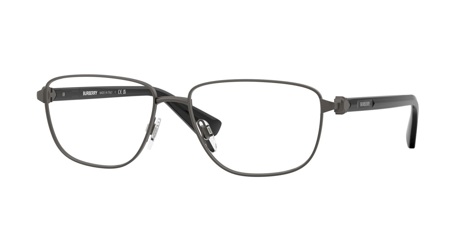 Occhiali da vista Burberry BE 1393 (1316) colore grigio opaco forma rettangolare lenti lente demo