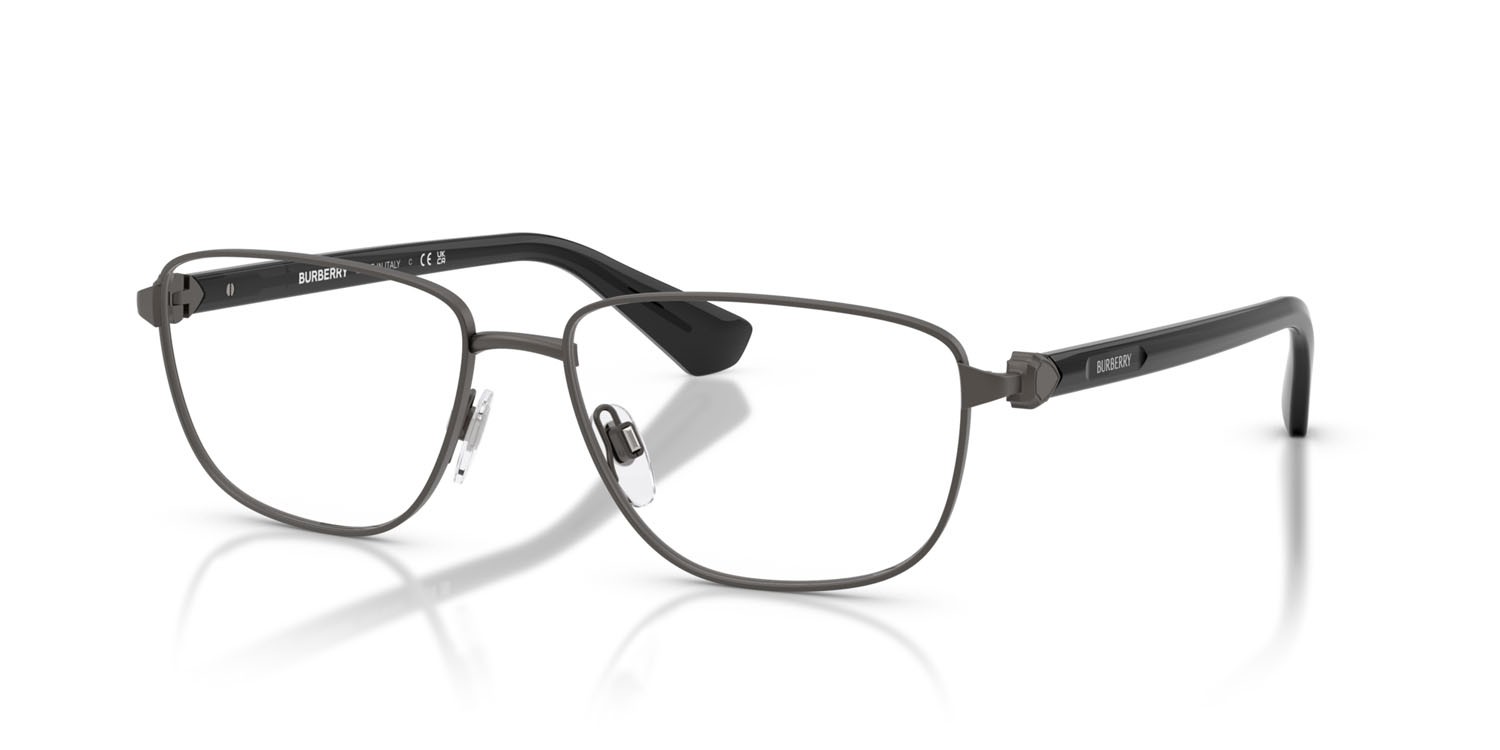 Occhiali da vista Burberry BE 1393 (1316) colore grigio opaco forma rettangolare lenti lente demo